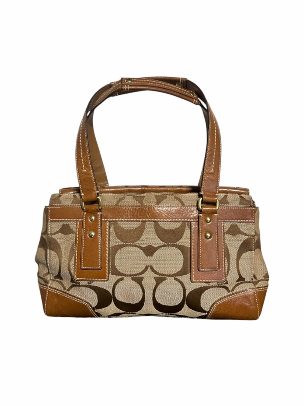Coach Hamptons Signature Stripe Carryall bag iconic C jacquard Y2K 2007 11071 - Picture 6 of 16